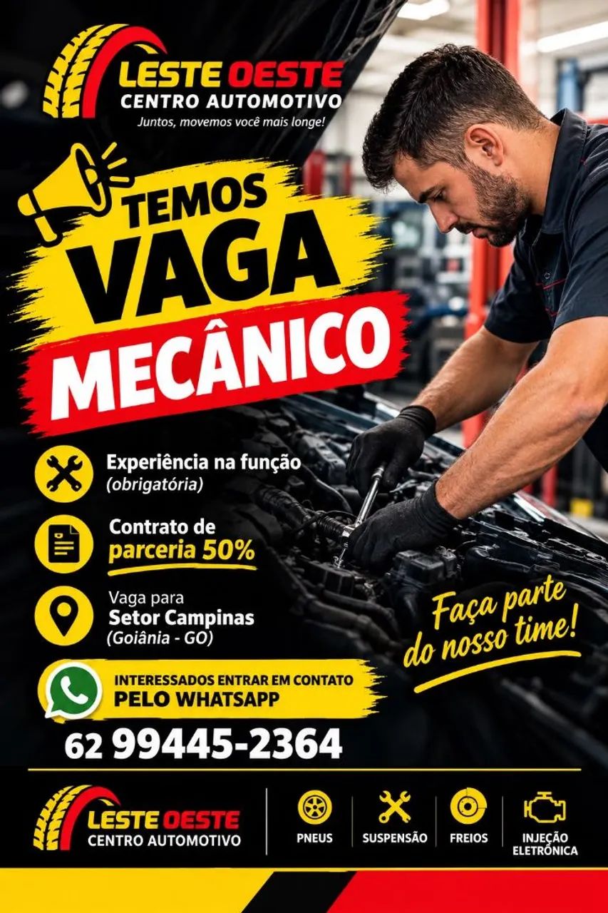 Vaga de mecânico com experiência 