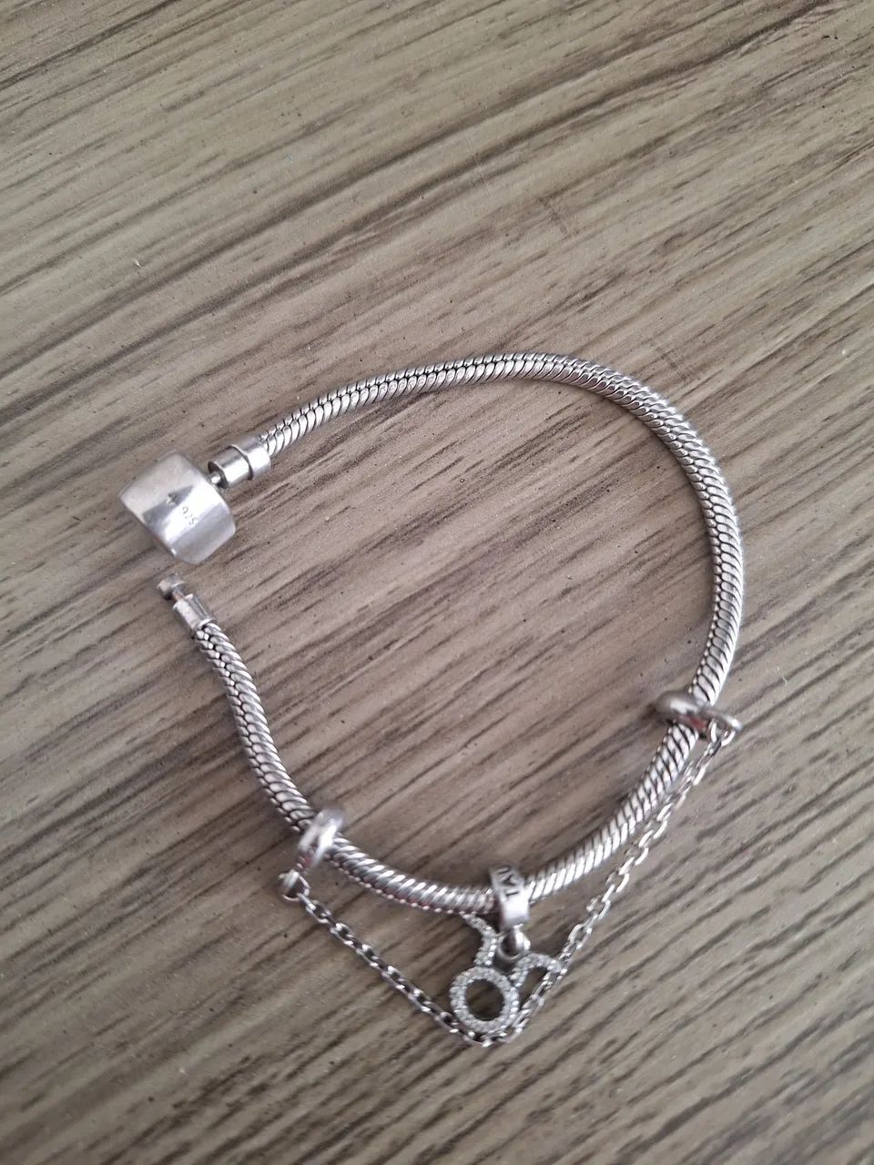 Pulseira prata 925 com Overlock TAM 18 - Foto 3