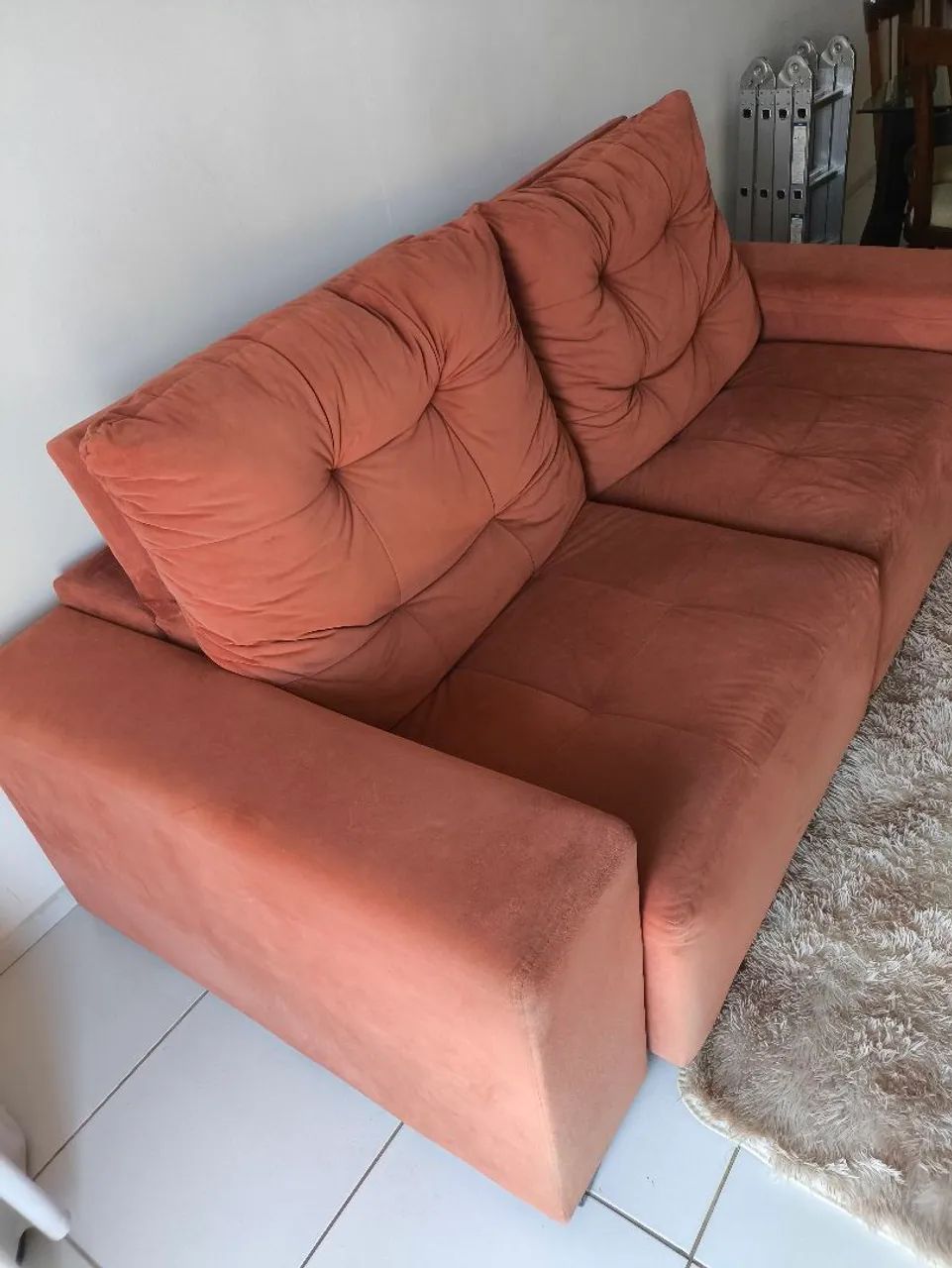 Sofá retrátil terracota  
