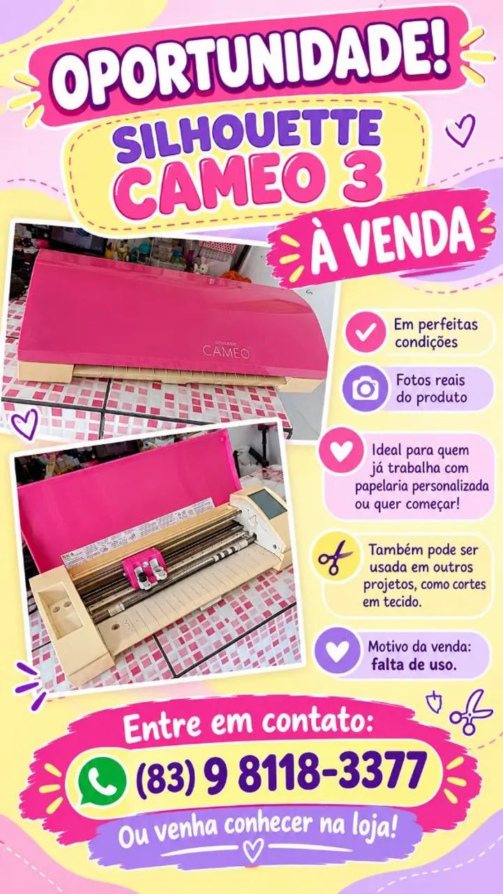 SILHOUETTE CAMEO 3 (ótimo estado) - Foto 2