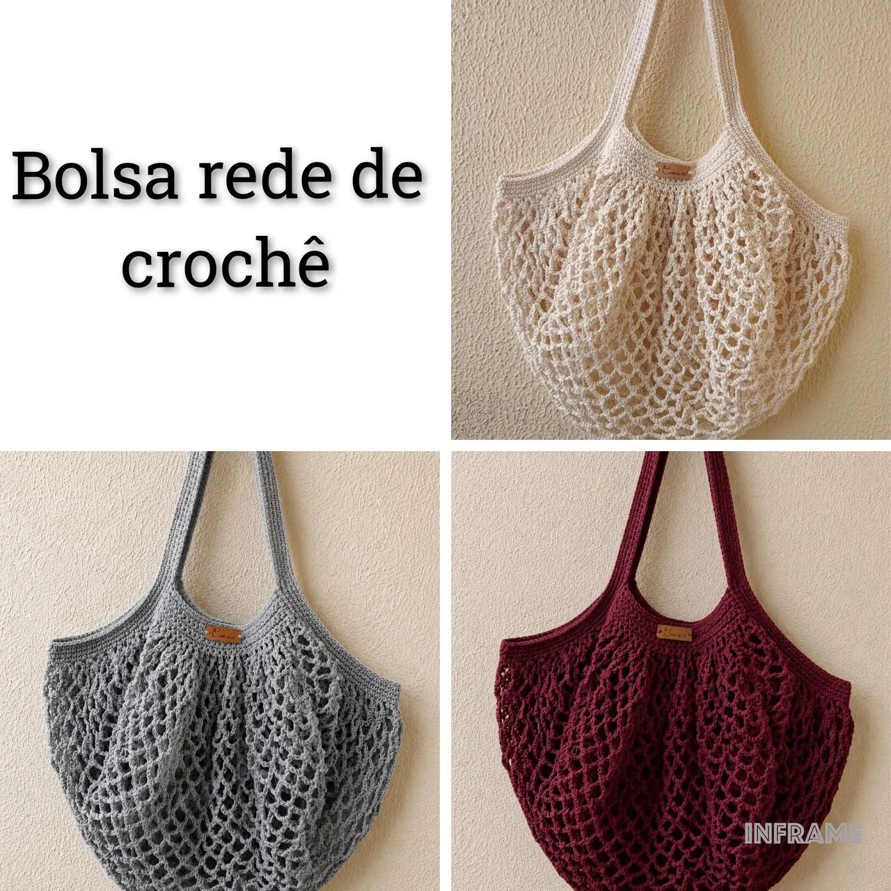 Bolsa rede de crochê 
