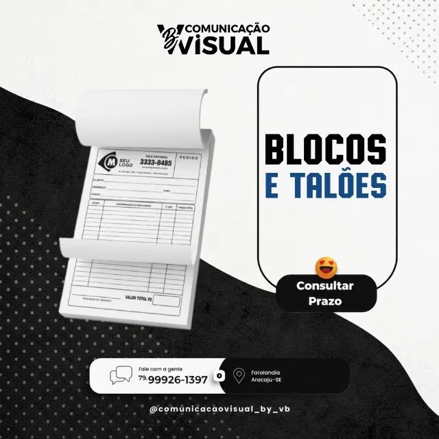 Blocos de Pedidos Taloes 