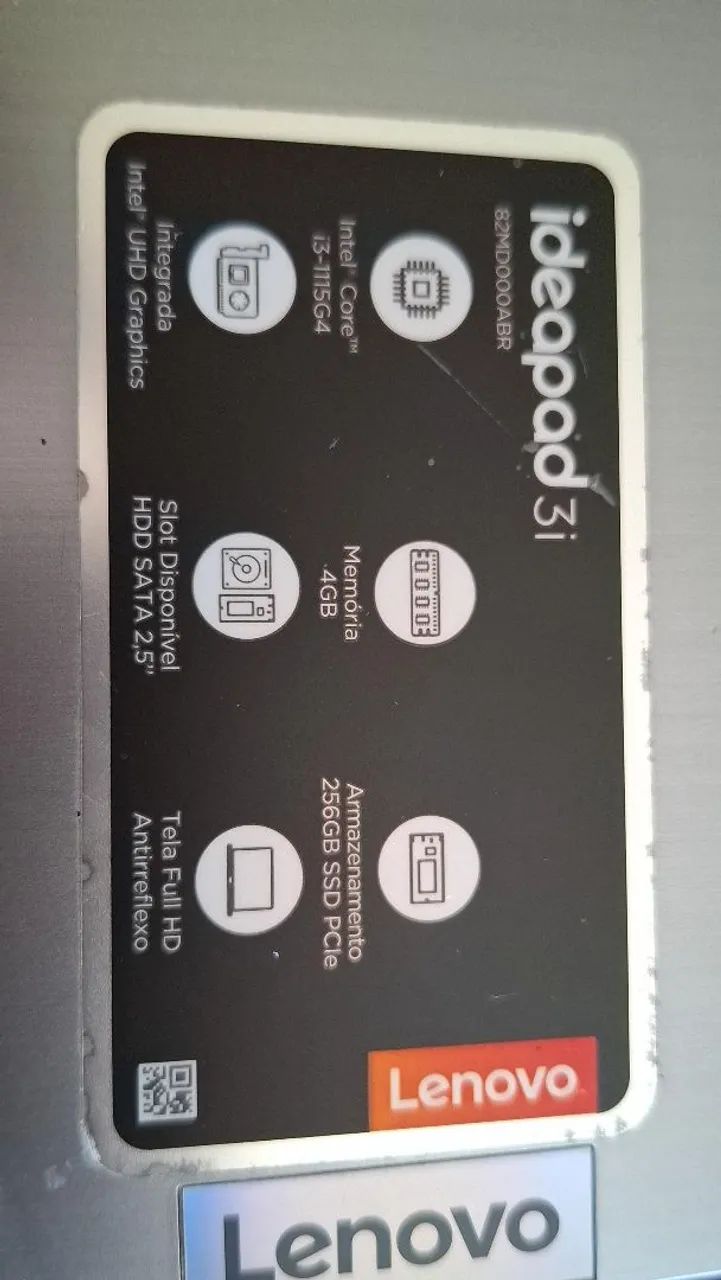 NOTEBOOK LENOVO I3 4GB RAM 256GB SSD - Foto 3