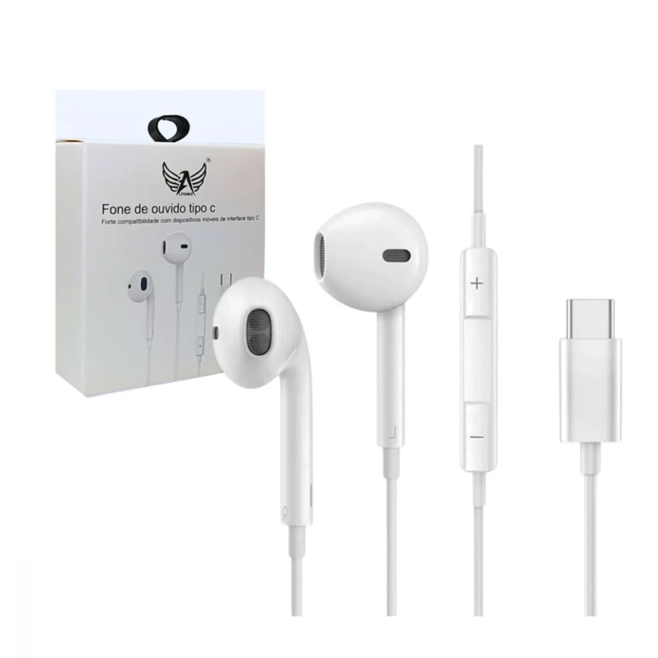 Fone de Ouvido c/Fio TIPO-C Altomex AL-X2 - Foto 4