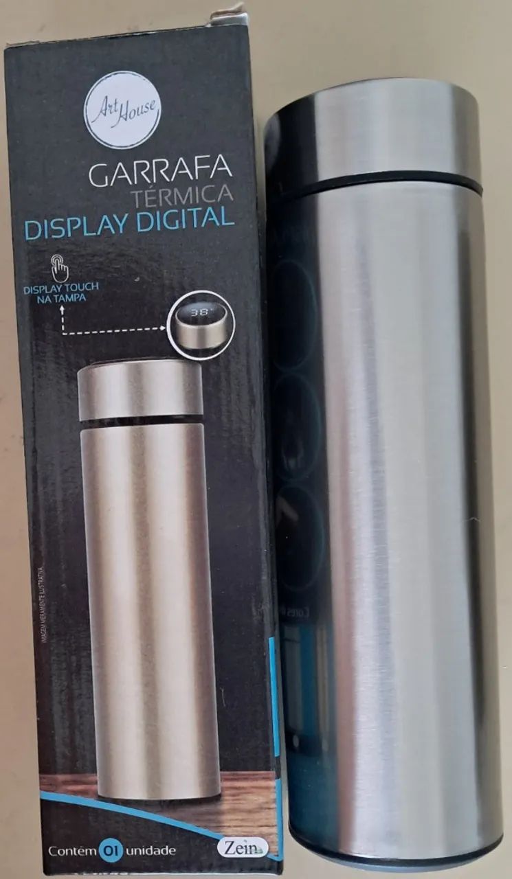 GARRAFA TÉRMICA DISPLAY DIGITAL - Art House Kit com 2 - Foto 5