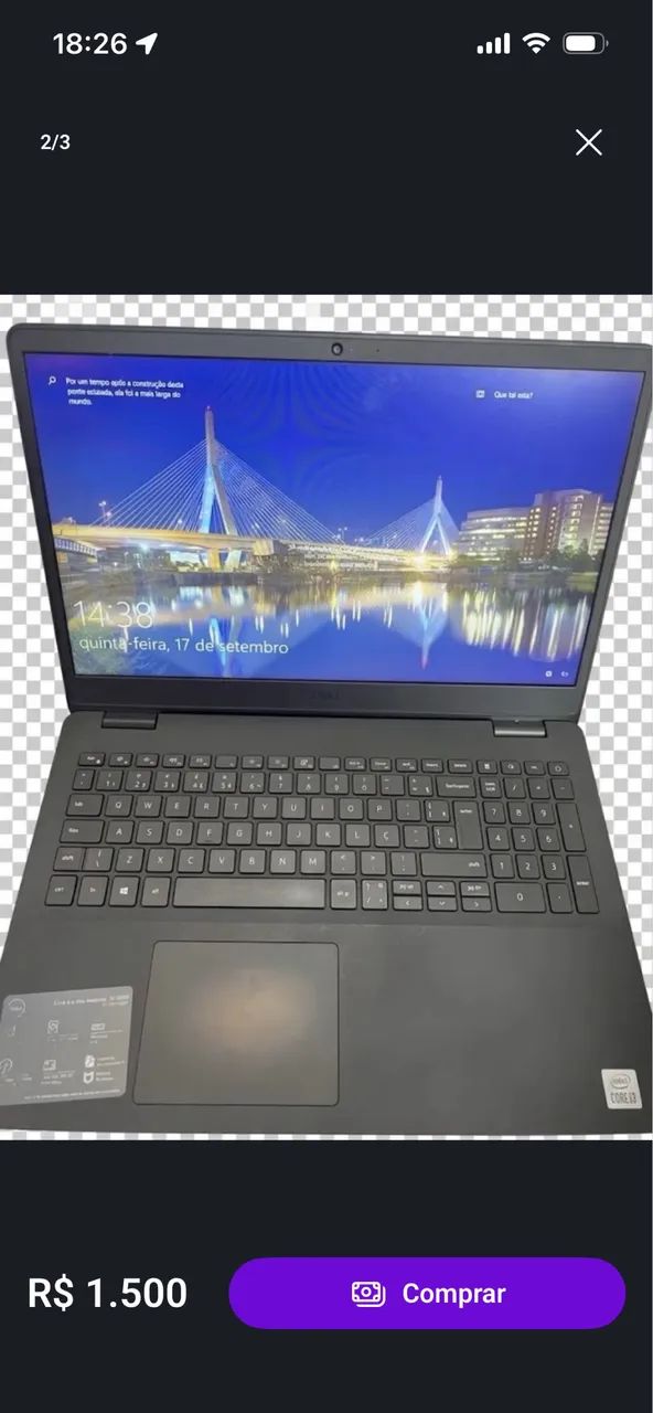 Notebook Dell Inspiron 15' 3501 Corei3-1005g1 8gb 256ssd - 