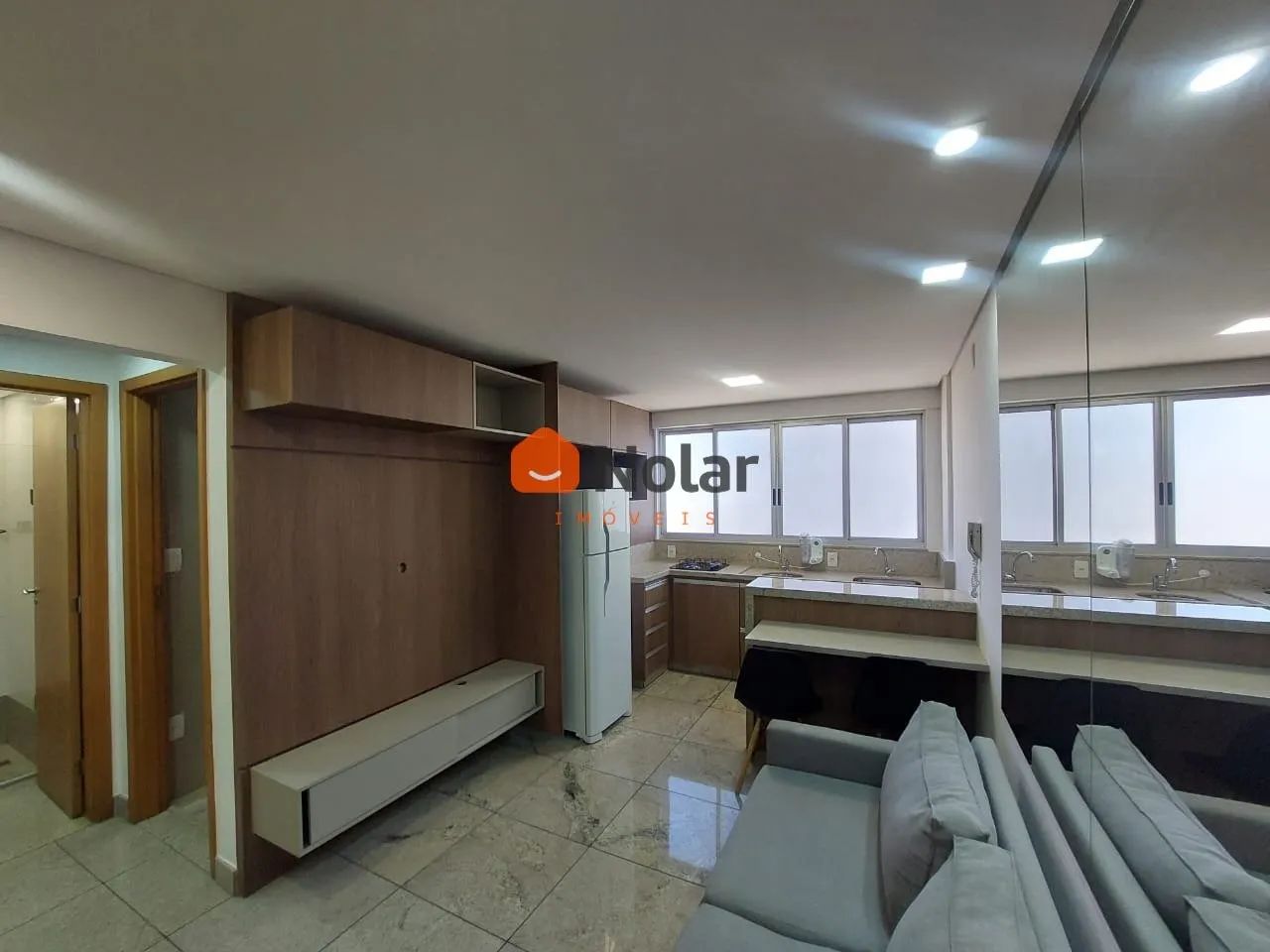Apartamento / Flat Mobiliado na Savassi em Belo Horizonte MG - Condomínio Edifício Melbour - Foto 3