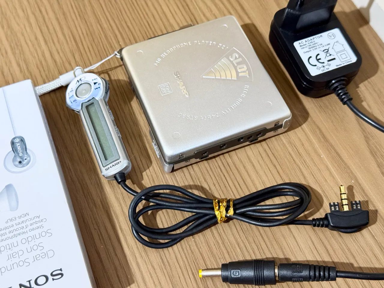 Minidisc Md Player Sharp Md-ss321/s Completo (raro) - Aparelhos de
