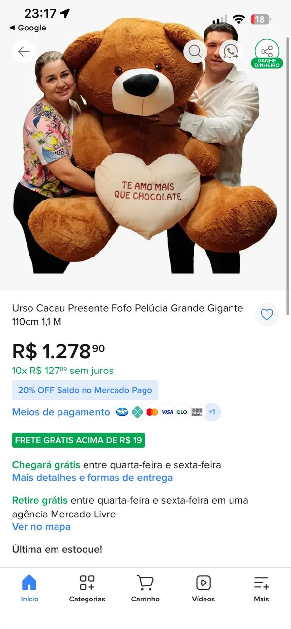 URSO PELÚCIA GIGANTE  - Foto 3