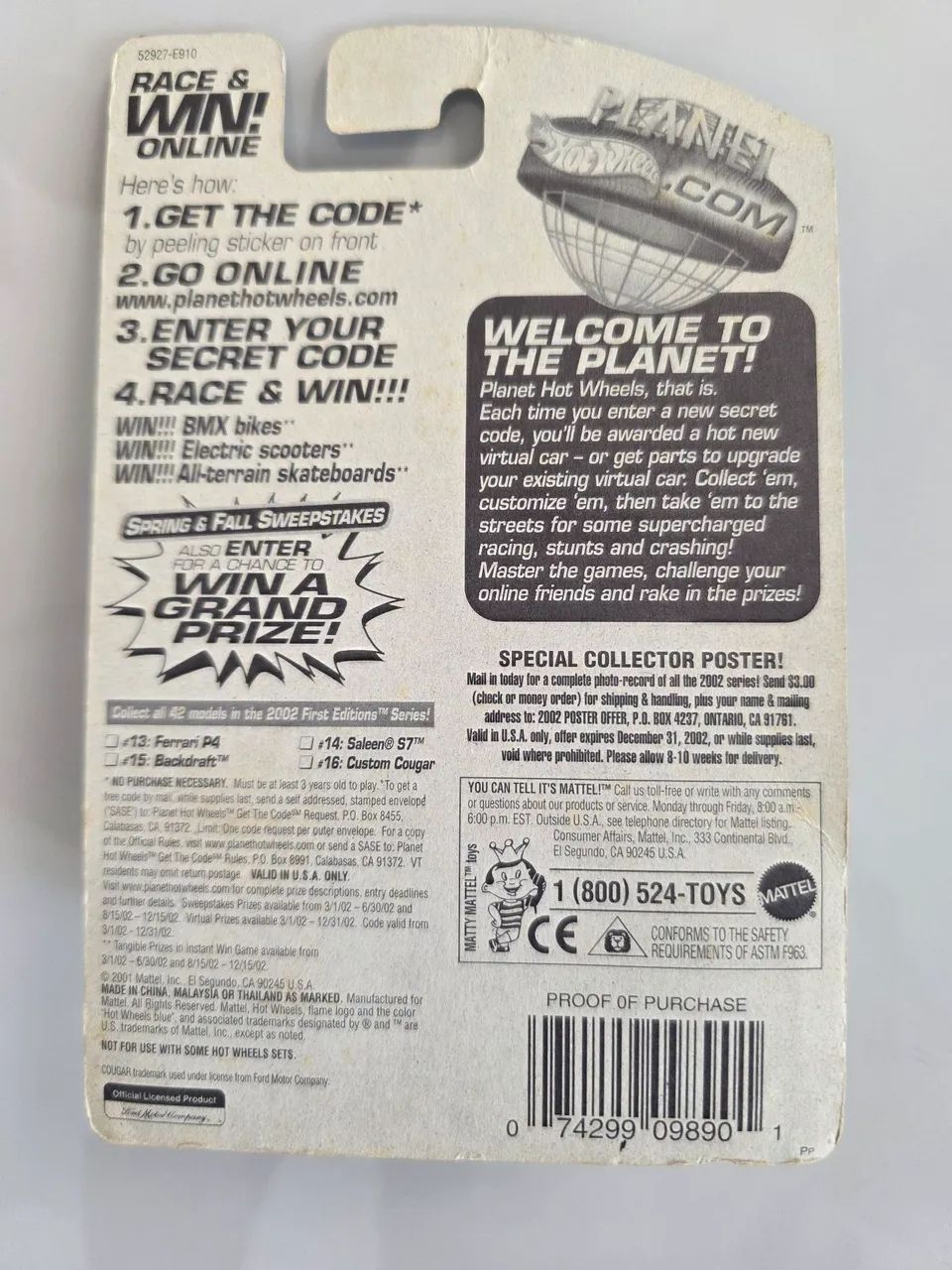 Hotwheels Custom Cougar 2002 Firts Editions  - Foto 4