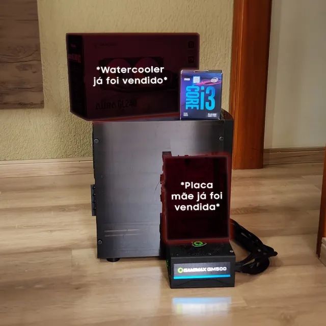 Kit PC - i3 9100F + Fonte 500W + Gabinete