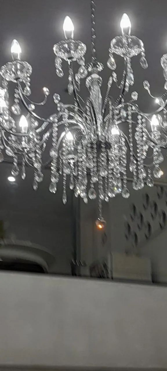 Lustre de cristal importado 12 lâmpadas - Foto 2