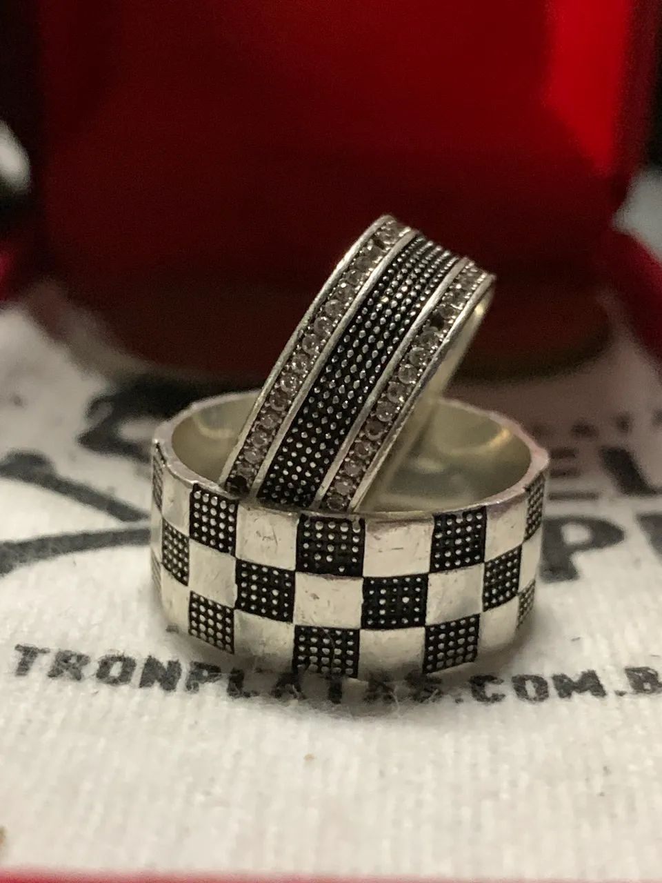 Anéis de prata 925  (conjunto)