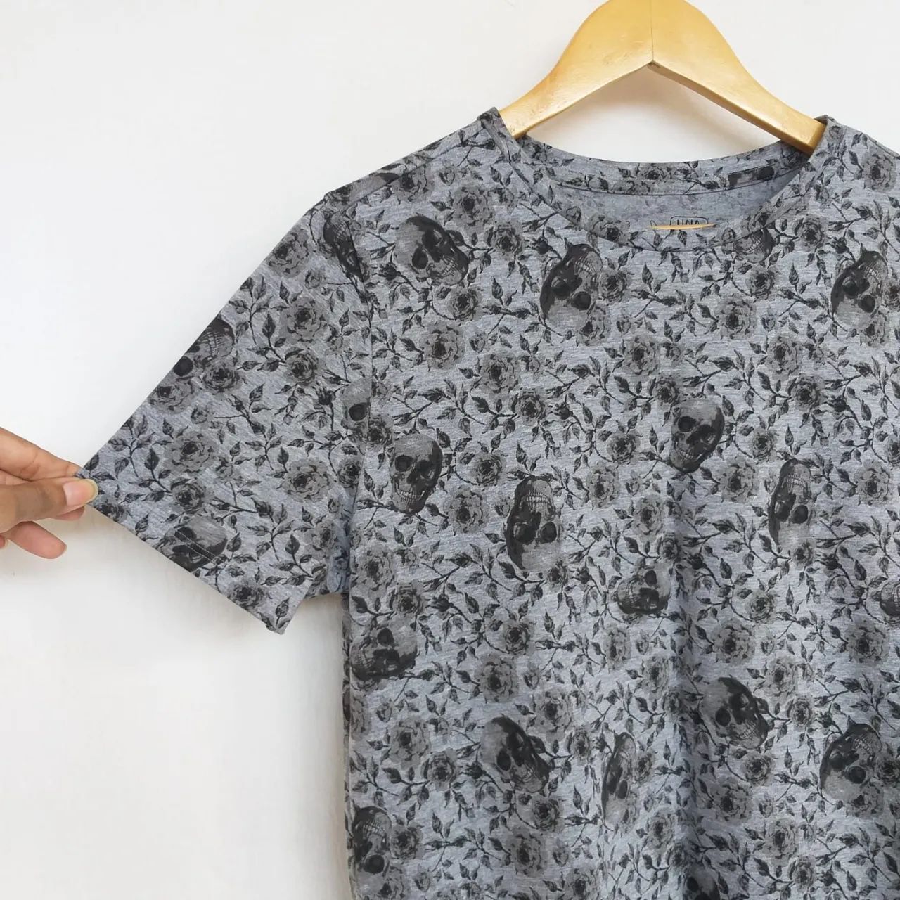 Blusa alongada caveiras M
