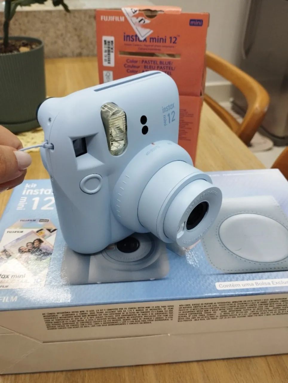 Câmera Polaroid Azul Nova
