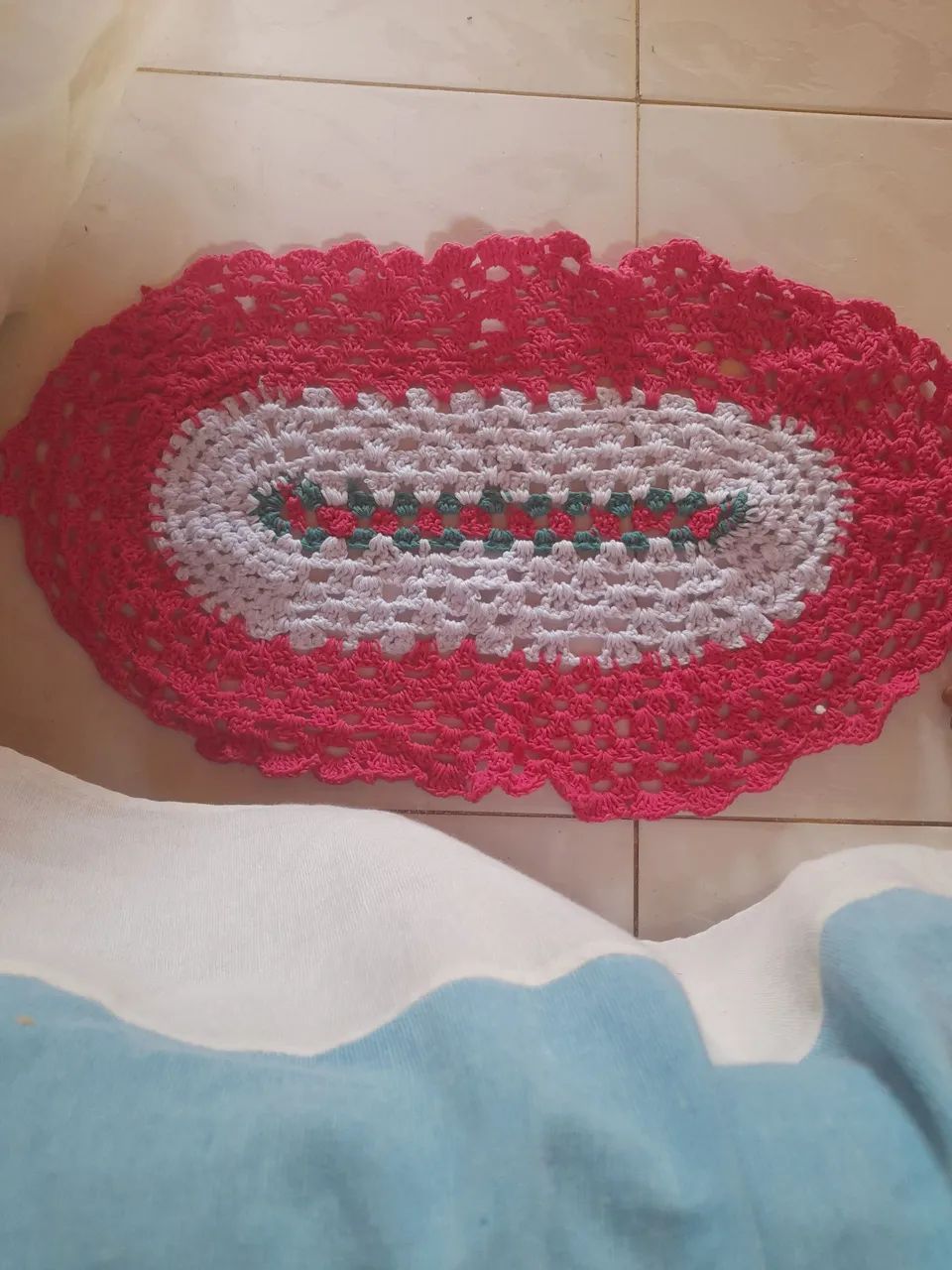 Tapete oval croche 
