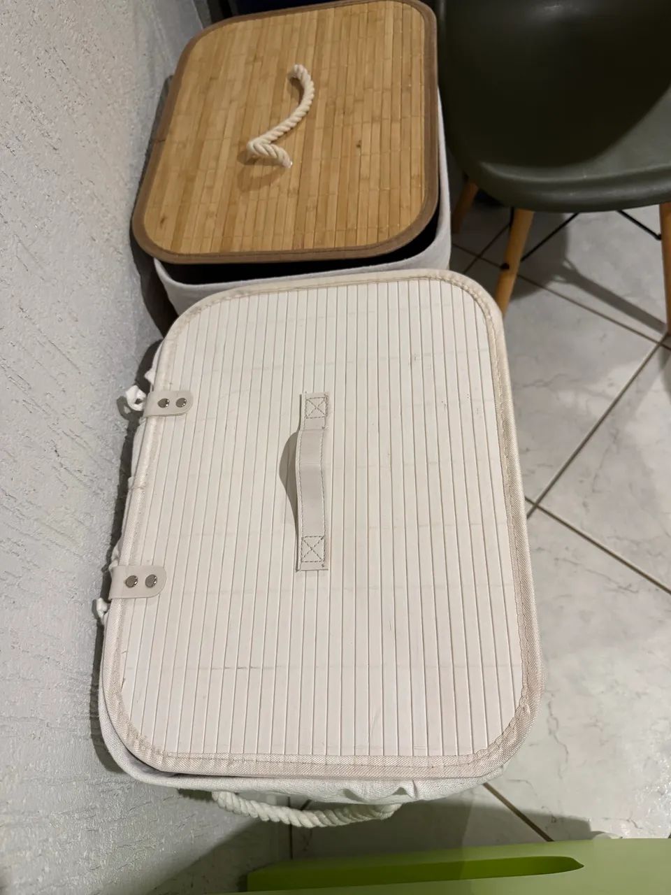 Cesto de roupas Branco  - Foto 3