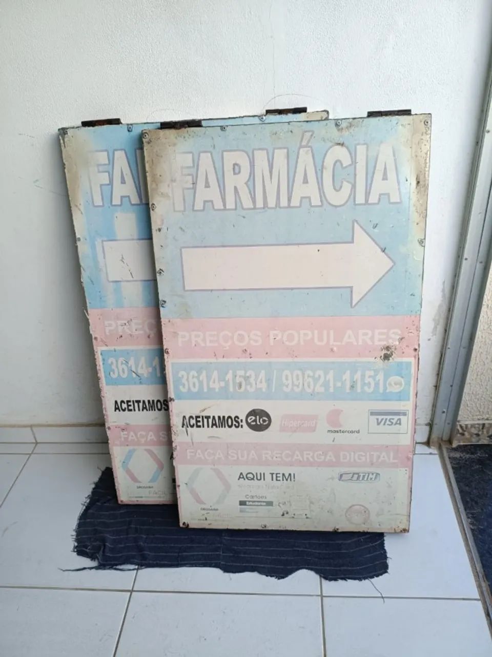 Placa Comercial /metalon galvanizado e zinco