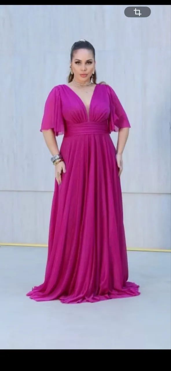 Vestido madrinha Rosa Fuccia