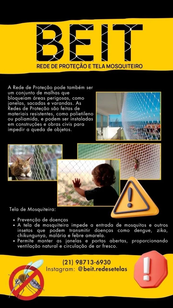 Rede de proteção e Tela mosquiteiro serviços - Foto 4