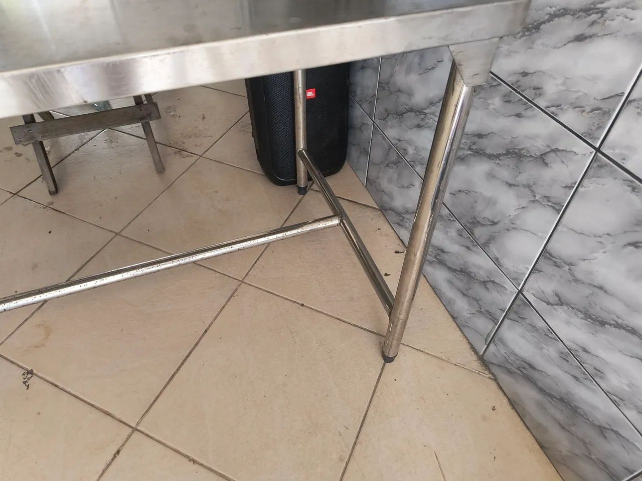 Mesa inox tamanho 1,20 Por 0,75 - Foto 2