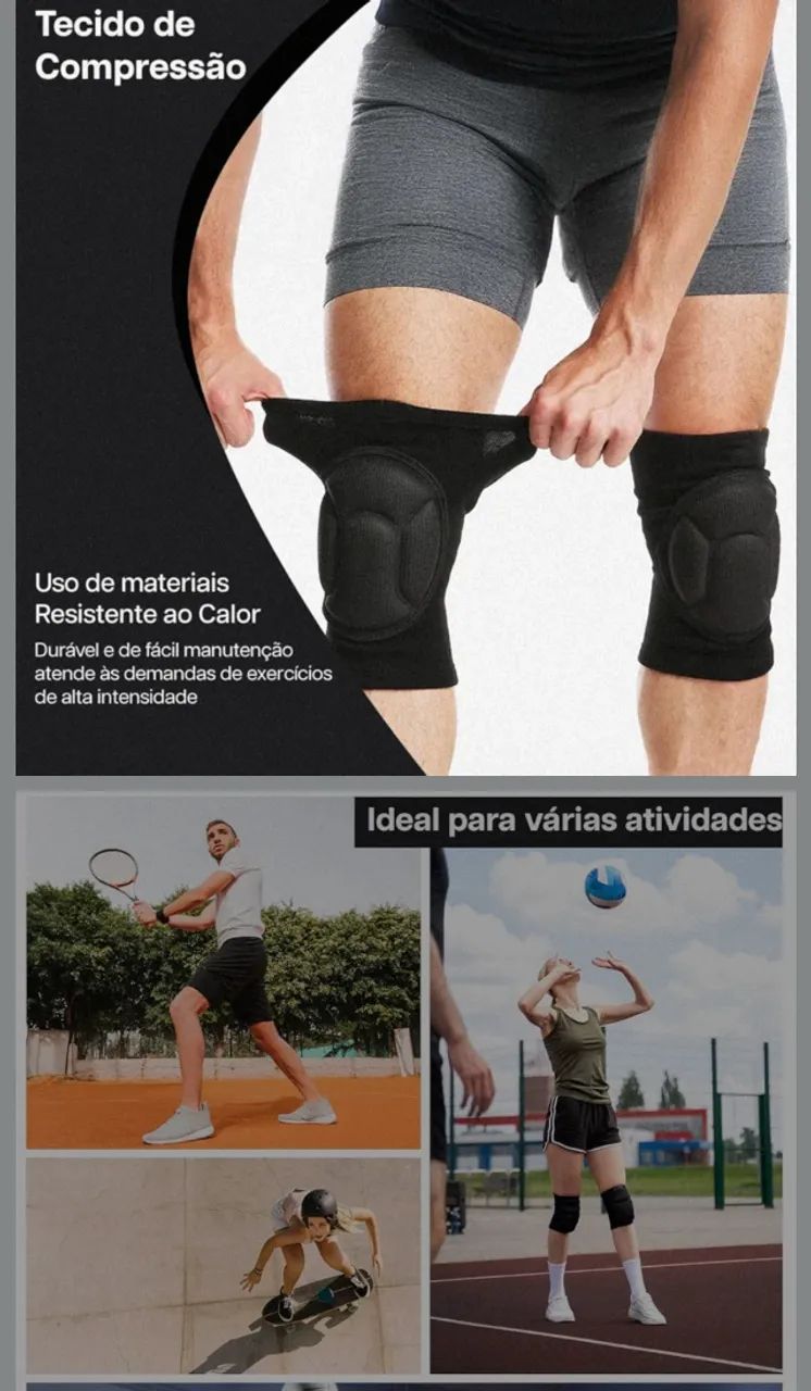 Par de joelheiras com esponjas respirável de proteção qualidade e eficácia  - Foto 2