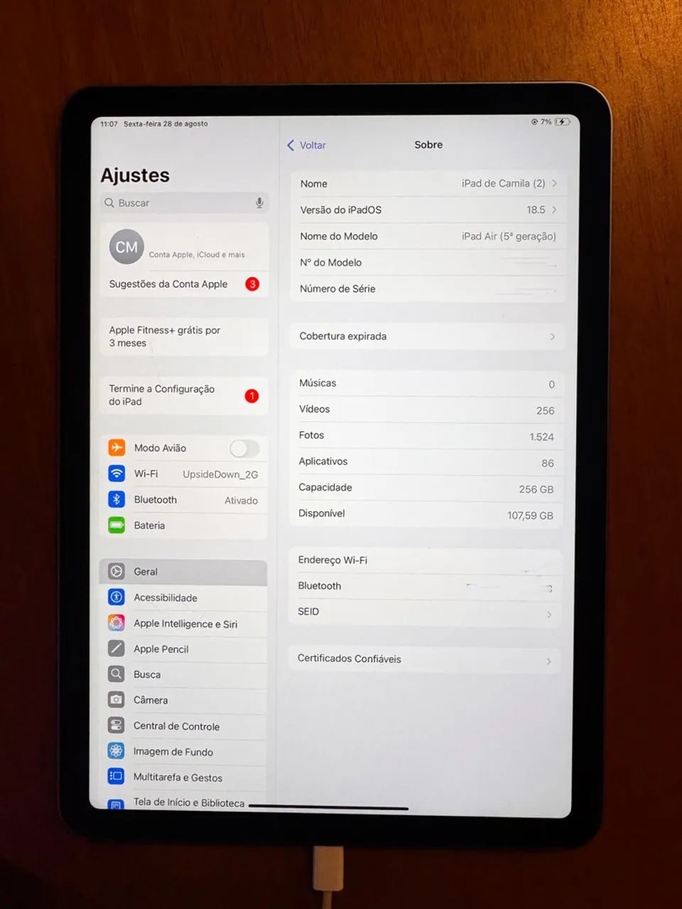 iPad Air de 5ª geração 256GB azul - Foto 5