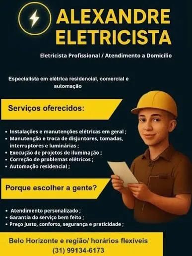 ELETRICISTA DISPONÍVEL PROFISSIONAL 