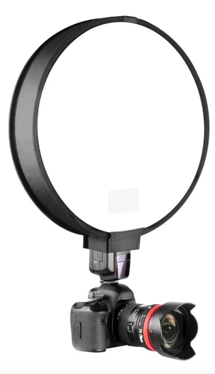 Difusor Softbox Circular 45cm para Flash Speedlite Universal - Dobrável ...