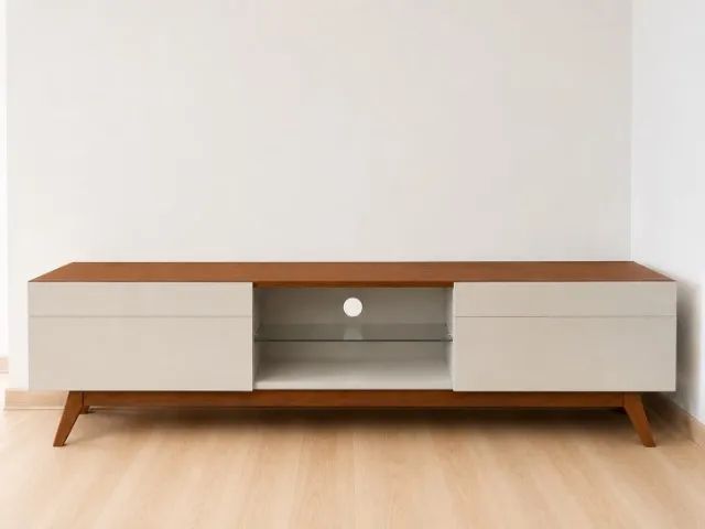 Rack (amadeirado + off-white), 2,30 x 0,40