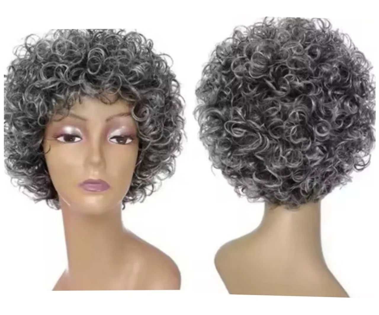 Peruca Grisalha Nova Cabelo Humano  - Foto 2