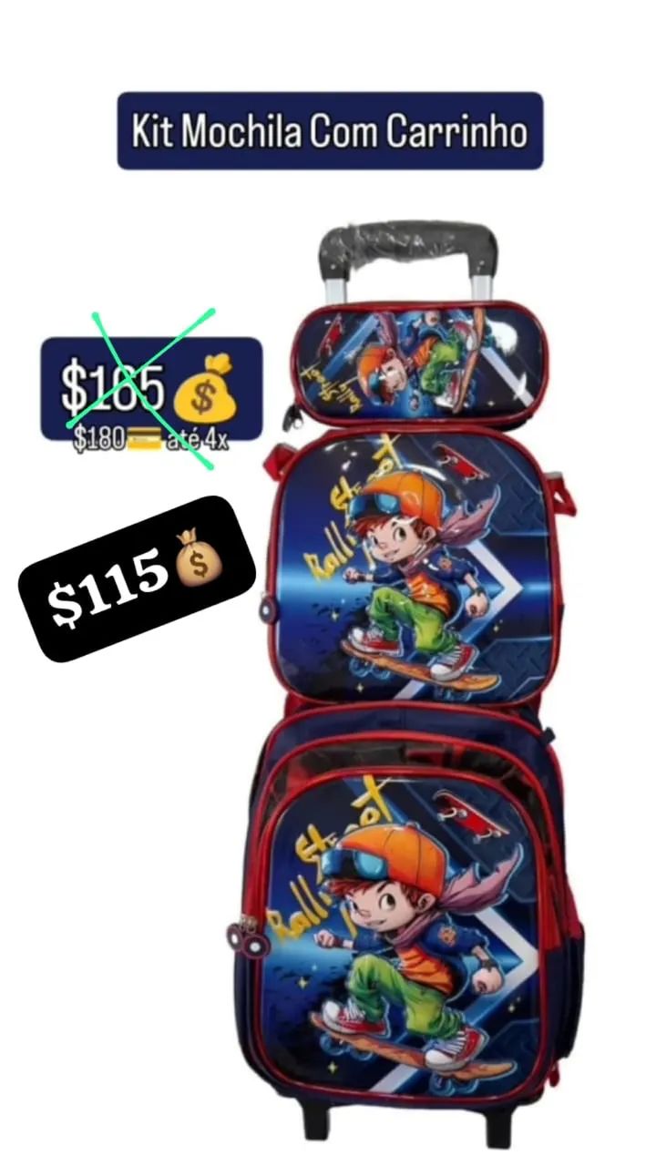 Mochila carrinho infantil 