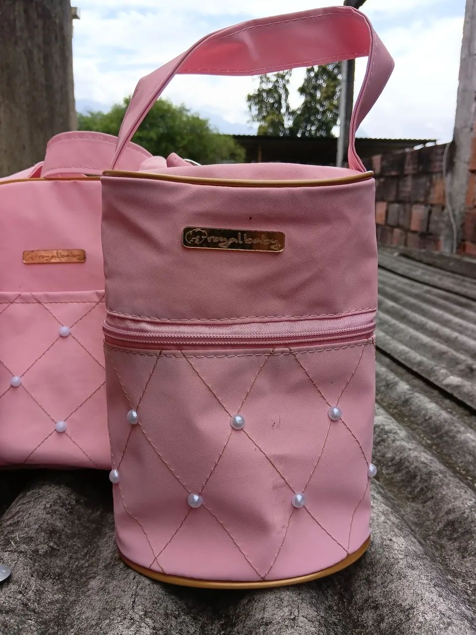 Kit Bolsa Mala Maternidade Rosa - Foto 3