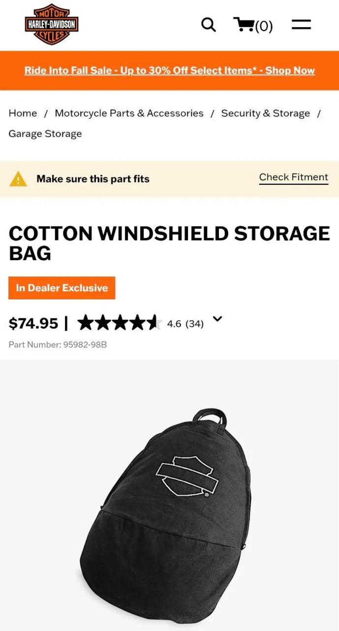Capa original Harley Davidson para Windshield / bolha - Foto 4