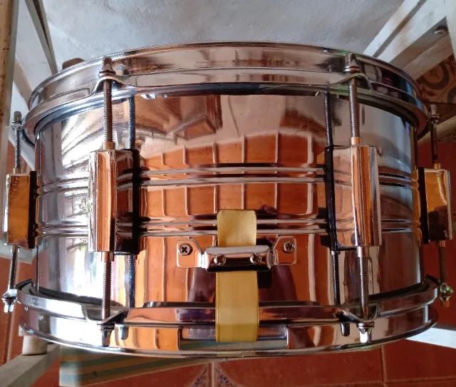 Caixa Pearl Export Steel 14X6,5 Anos 90 + Bag Bordado
