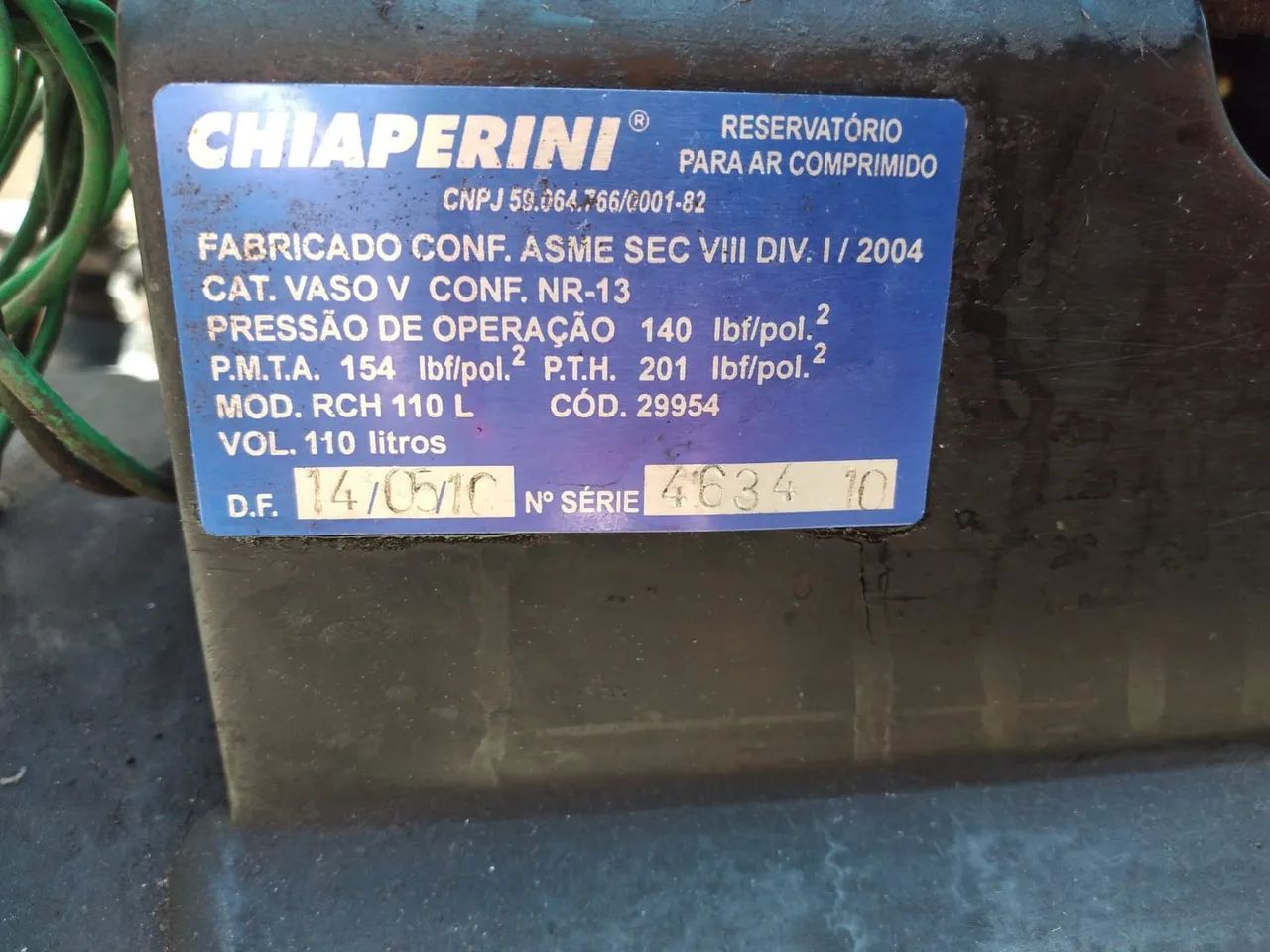 Compressor Chiaperini 110 Litros 2CV - Funcionando Perfeitamente - Foto 2