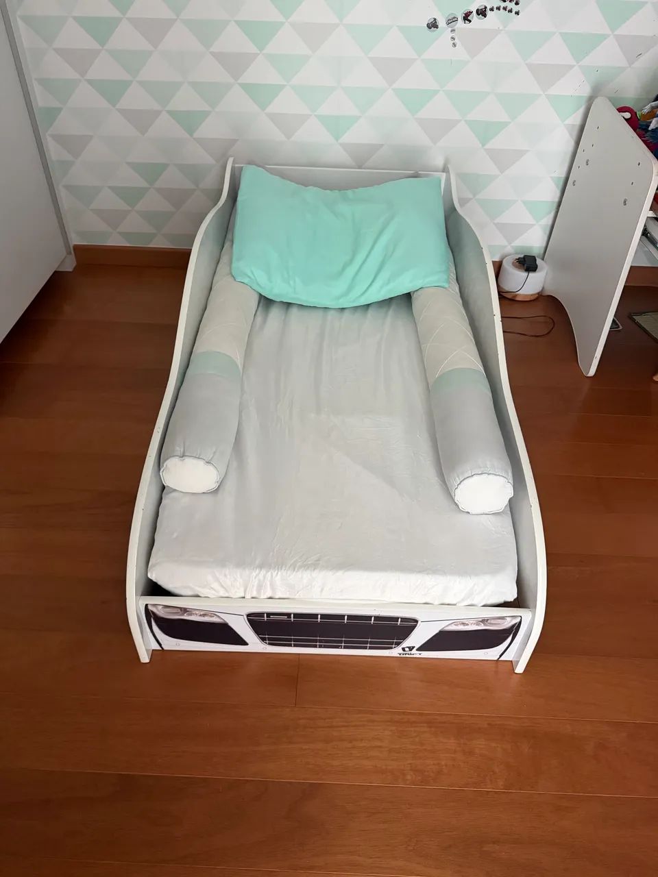 Mini cama de carrinho com colchão  - Foto 2