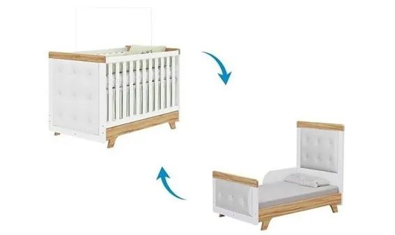 Berço e cômoda de quarto infantil masculino