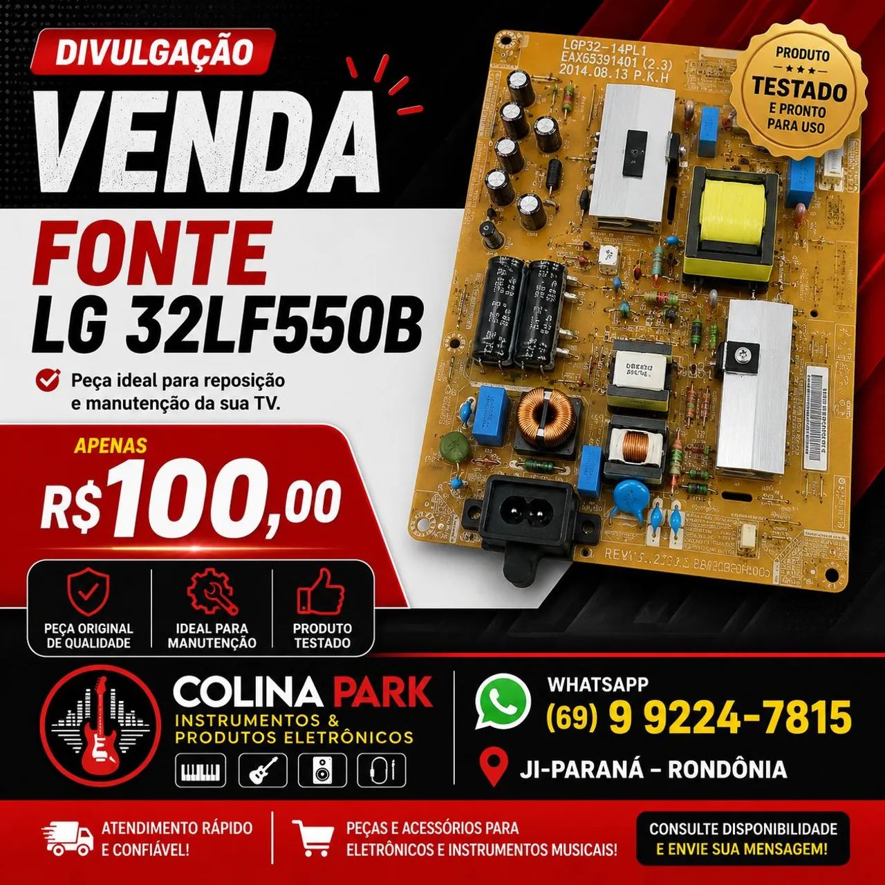 Placa Fonte Tv LG 32LF550B