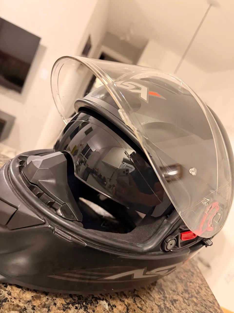 Capacete ASX eagle SV com óculos interno + brinde - Tamanho 62 - Foto 3