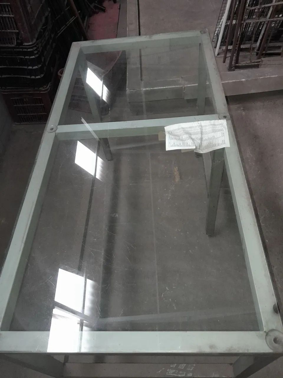 mesa de com tampo de vidro 135x66 - Foto 3