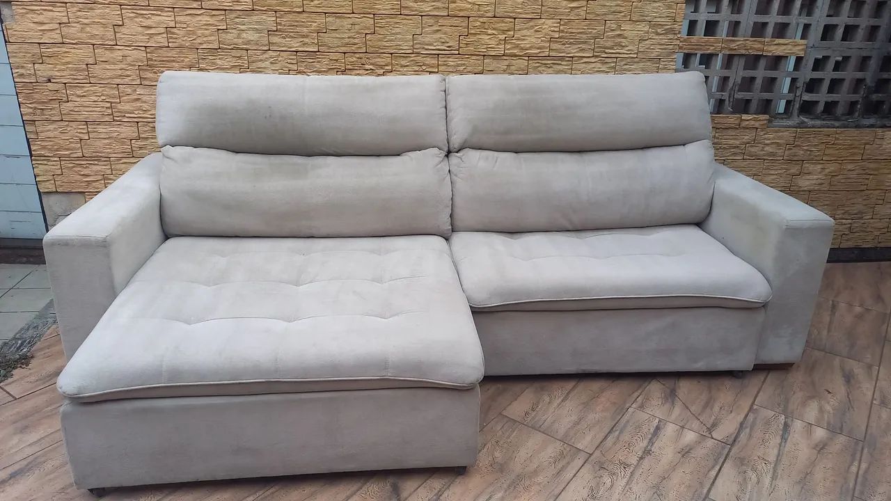 Entrego: Sofá Retrátil e Reclinável 2.70m de largura Dunelli by Pilow top e molas  - Foto 4
