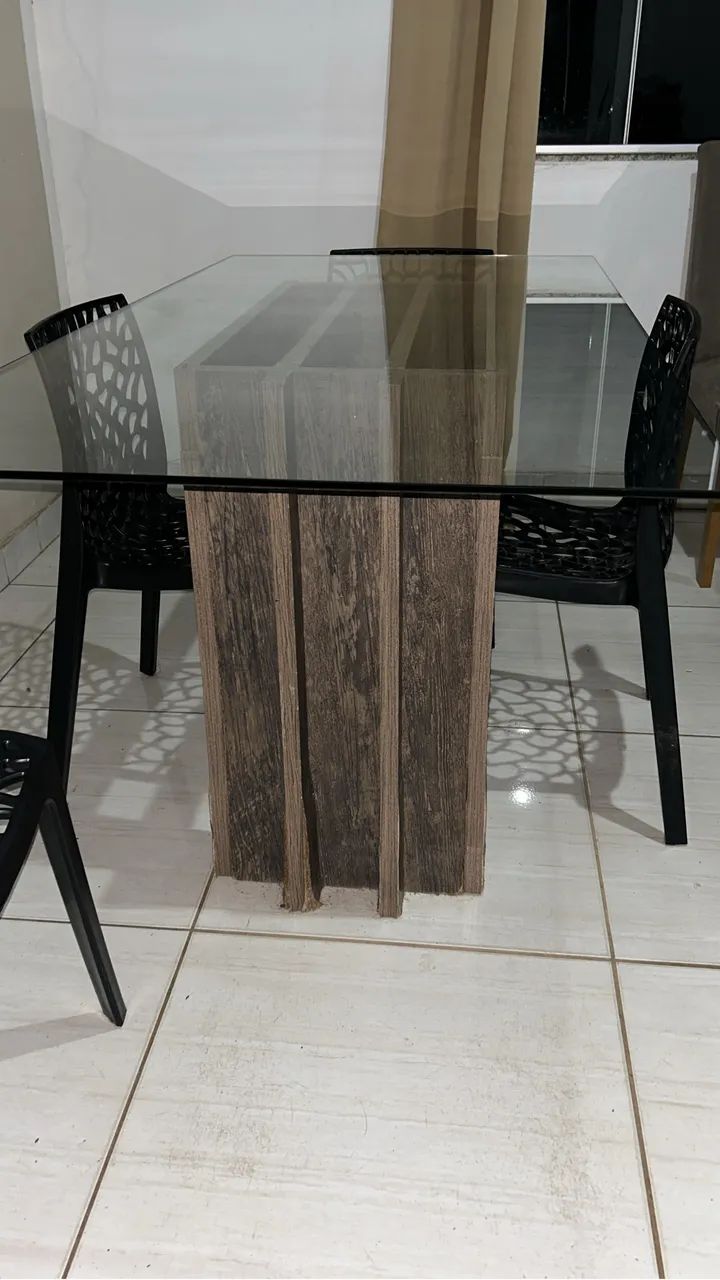 Mesa Tampa de Vidro 6 Lugares  - Foto 4