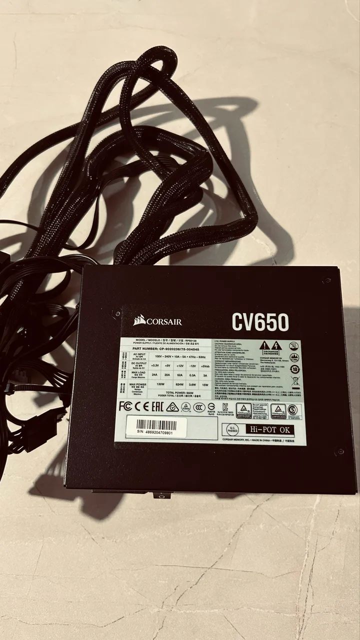 Fonte Corsair CV650 80Plus Bronze 650W