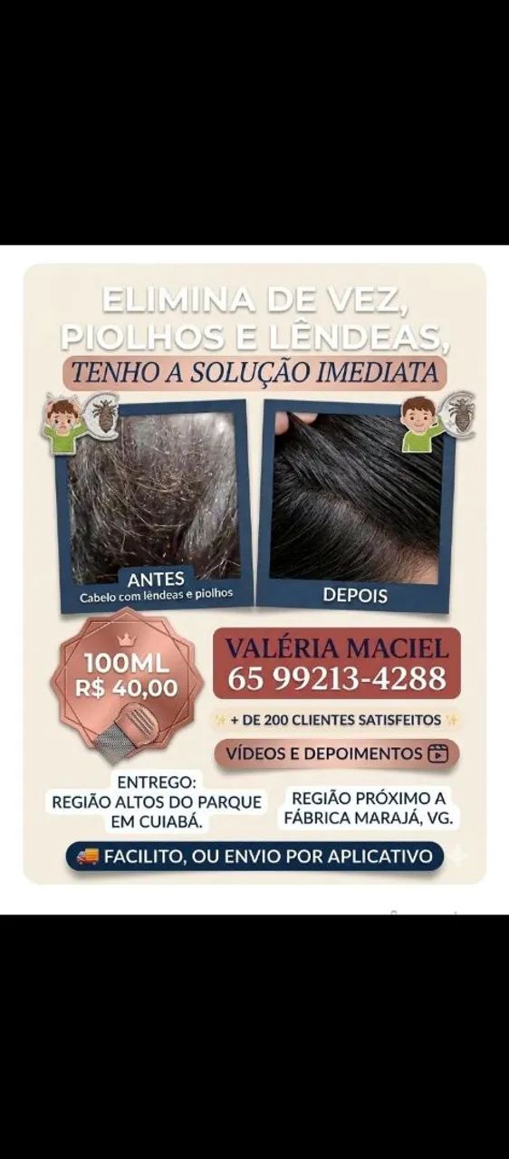 Piolhos e lêndeas nunca mais 