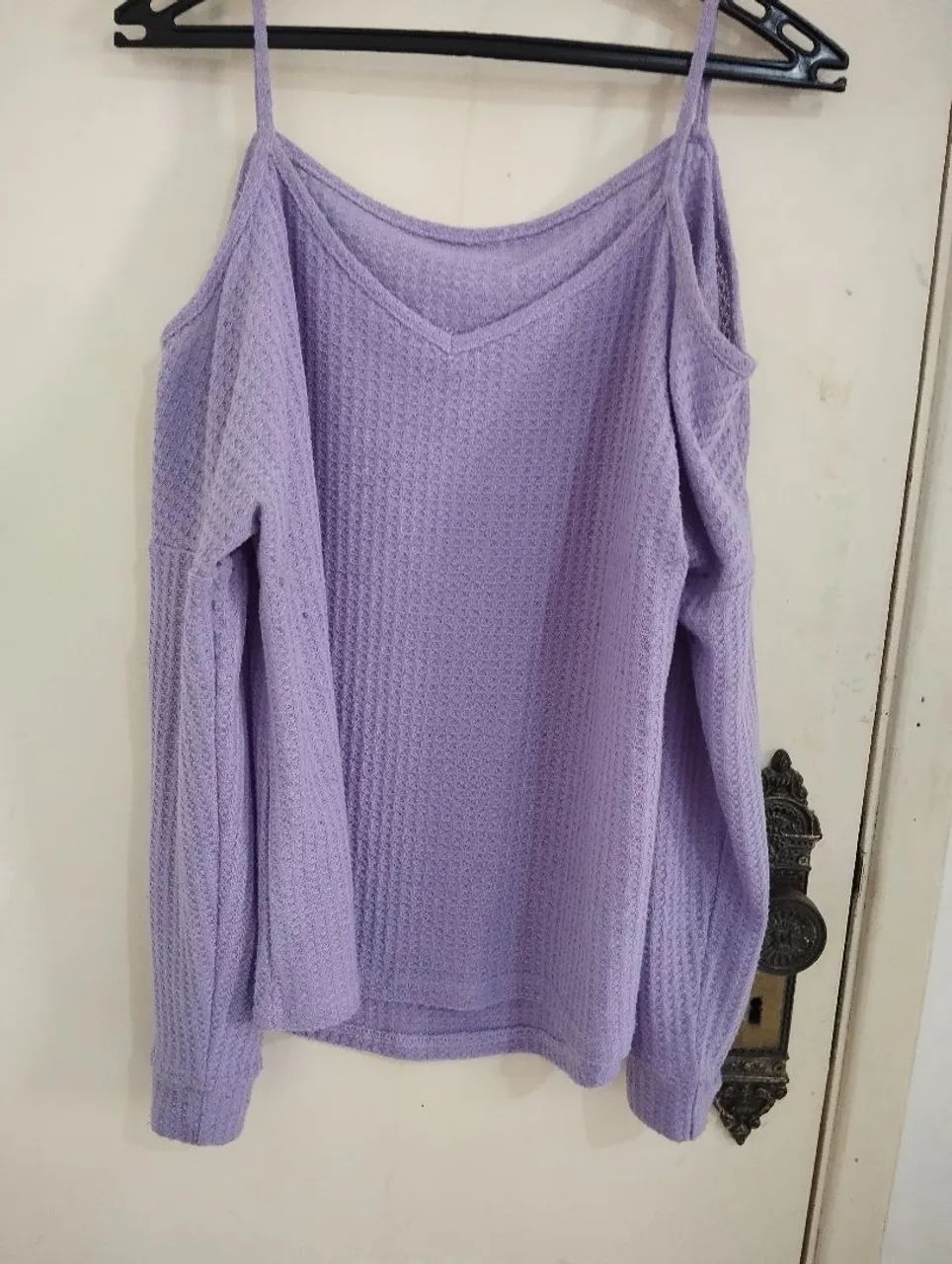 Blusa de manga comprida aberta nos ombros  - Foto 4