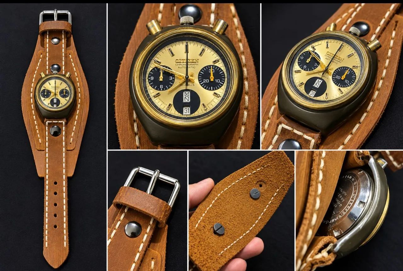 CITIZEN BULLHEAD 8110 BRAD PITT AUTOMATIC CHRONOGRAPH  - Foto 4