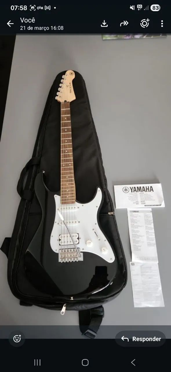 Guitarra Yamaha nova com NF