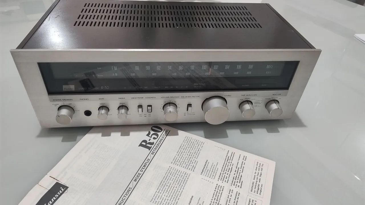 Sansui R50 receiver com manual original do aparelho 