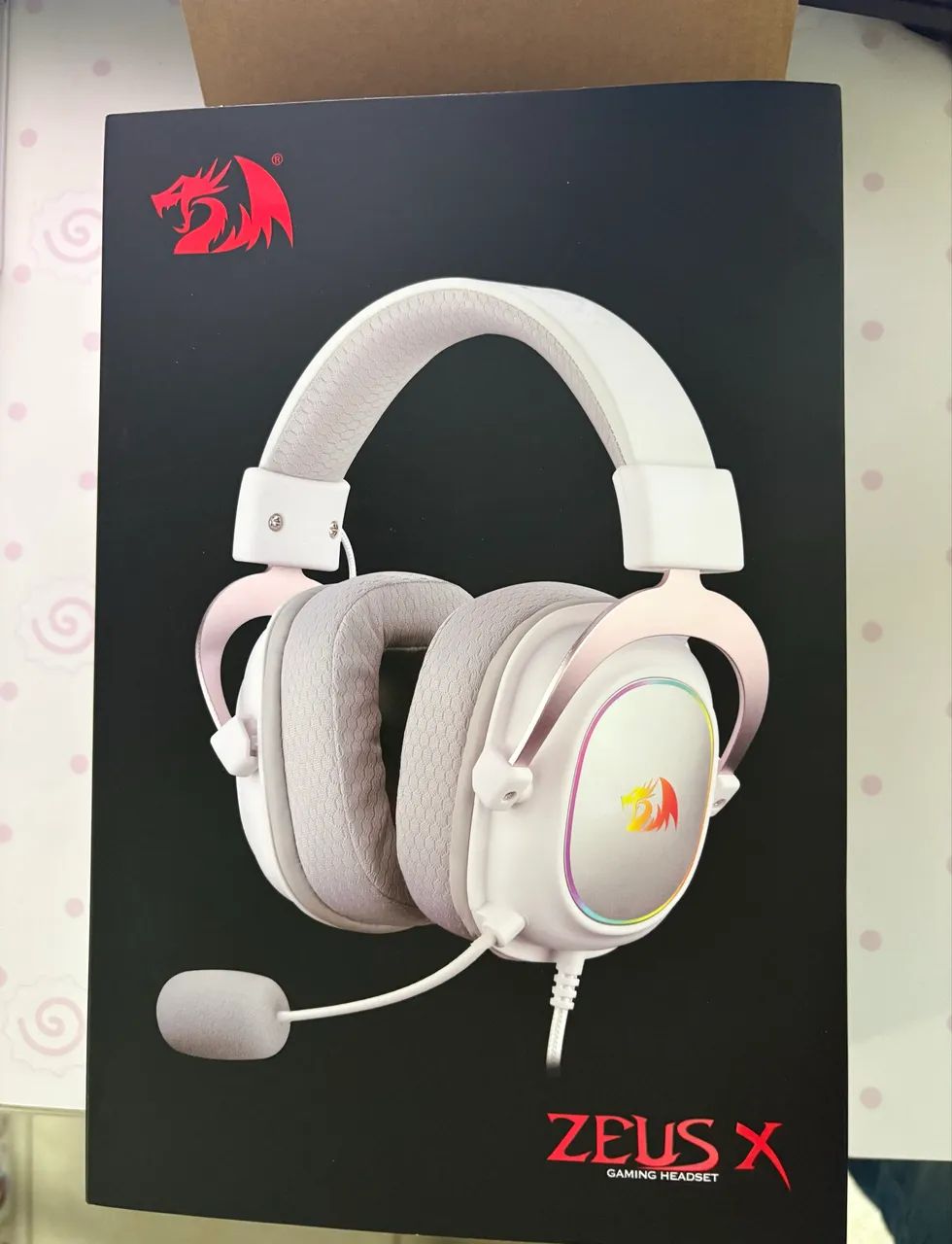 Headset Gamer Redragon Zeus X RGB White - Semi Novo
